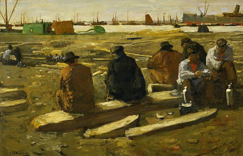 George Hendrik Breitner Lunch Break at the Building Site in the Van Diemenstraat in Amsterdam china oil painting image